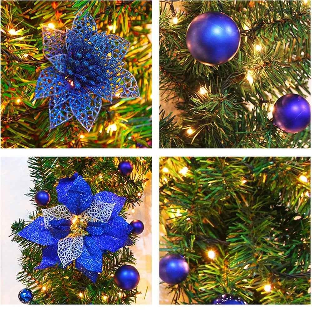 2.7M Christmas Garland with LED Lights Luxury Rattan Wreath Fireplace Stair Decoration - Image 5